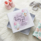 Personalised Cute Baby Girl Photo Album For 6x4 Photos and A Air Balloon Theme