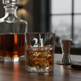 Engraved Personalised 21st Birthday Crystal Cut Whiskey Glass Personalised Whiskey Glass ukgiftstoreonline