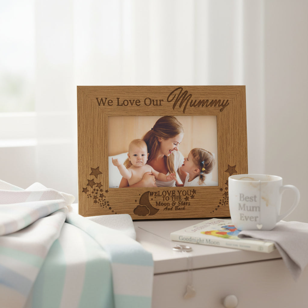 We Love Our Mummy Engraved Wooden Photo Frame Gift Mummy Photo Frame ukgiftstoreonline