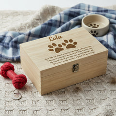 Personalised Large Dog Memory Pet Memorial Keepsake Box