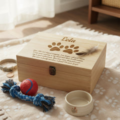 Personalised Large Dog Memory Pet Memorial Keepsake Box