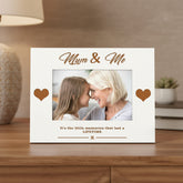 White Engraved Mum and Me Photo Frame Gift Photo Frame ukgiftstoreonline