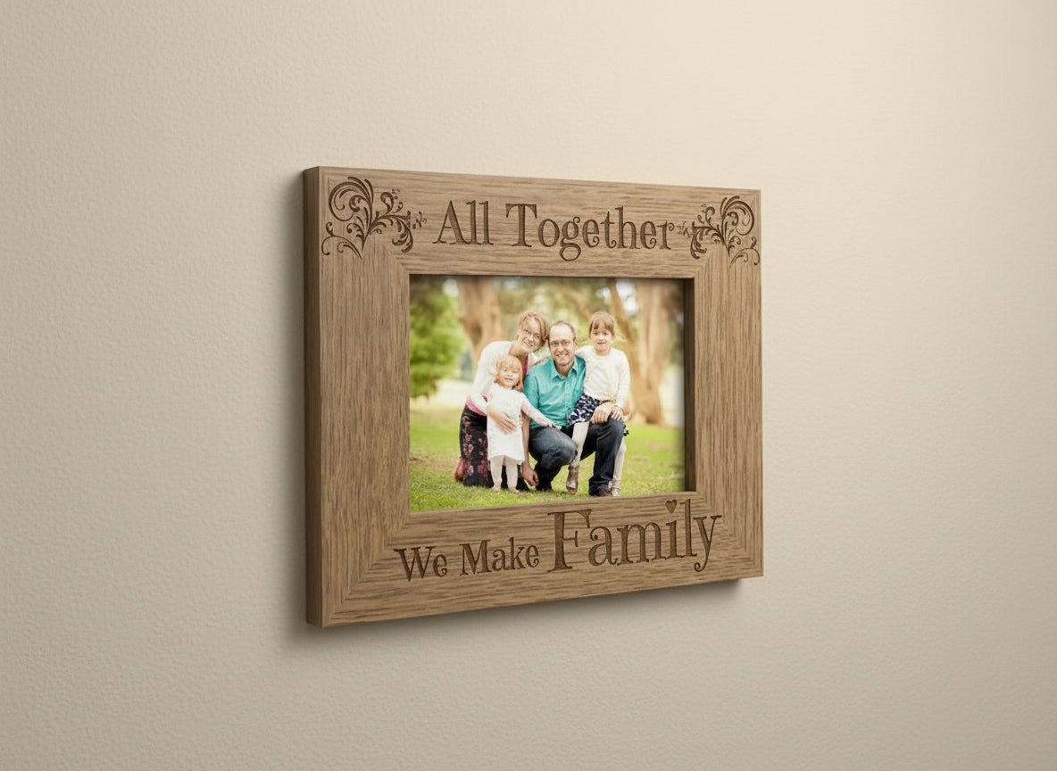 All Together We Make Family Wooden Photo Frame Gift Family Photo frame ukgiftstoreonline