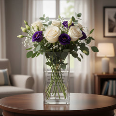 Personalised Square Mum Glass Flower Vase Gift Present Personalised Flower Vase ukgiftstoreonline