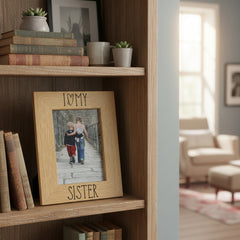I Heart My Sister Wooden Engraved Photo Picture Frame Love Gift Sister Photo Frame ukgiftstoreonline