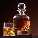 Personalised Birthday Vintage Glass Whiskey Decanter Gift