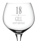 Personalised 18th Birthday Butterfly Cocktail Gin Glass Gift for Her