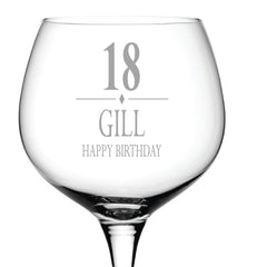 Personalised 18th Birthday Butterfly Cocktail Gin Glass Gift for Her