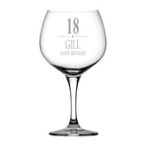 Personalised 18th Birthday Butterfly Cocktail Gin Glass Gift for Her