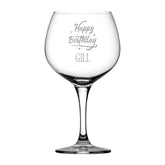Personalised Engraved Birthday Gin Cocktail Glass with Stars