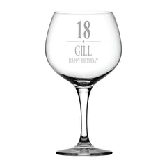 Personalised 18th Birthday Butterfly Cocktail Gin Glass Gift for Her
