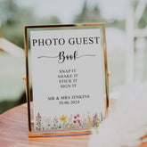 Personalised Wedding Photo Guestbook Sign, Customised Couple Names And Date