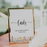 Personalised Wedding Cards Sign, customised couple names and date