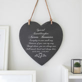 Personalised Granddaughter Memorial Remembrance Slate Plaque Heart Symbol
