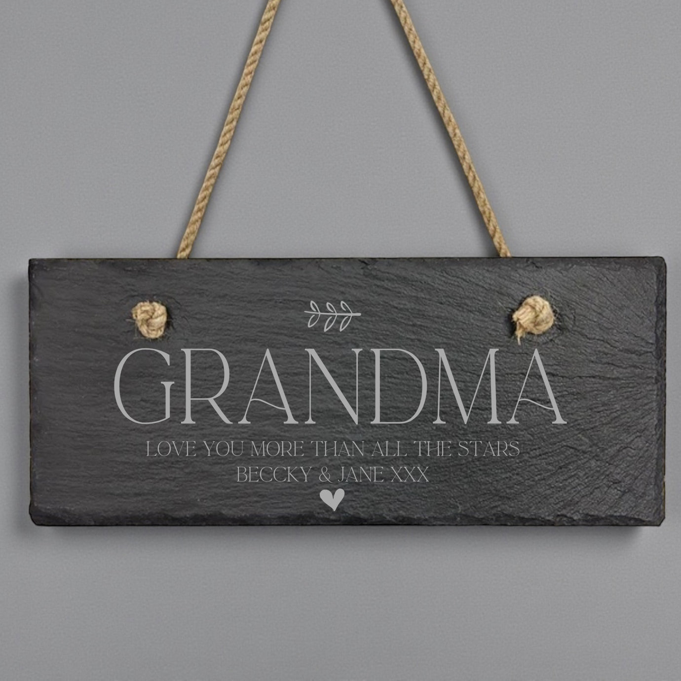 Personalised Hanging Slate Sign Gift For Grandma Birthdays Christmas Etc. Personalised Gifts ukgiftstoreonline