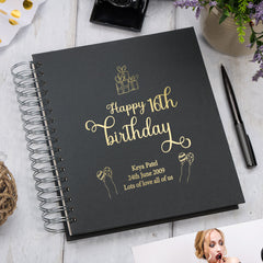 Personalised Elegant Any age Birthday Photo Album Gift 16th, 18th, 21st, 30th, 40th, 50th, 60th, 70th, 80th
