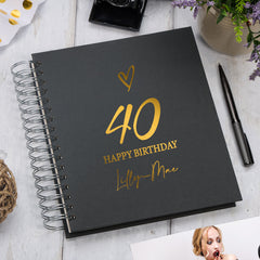 Personalised Love Heart Any age Birthday Photo Album Gift 16th, 18th, 21st, 30th, 40th, 50th, 60th, 70th, 80th