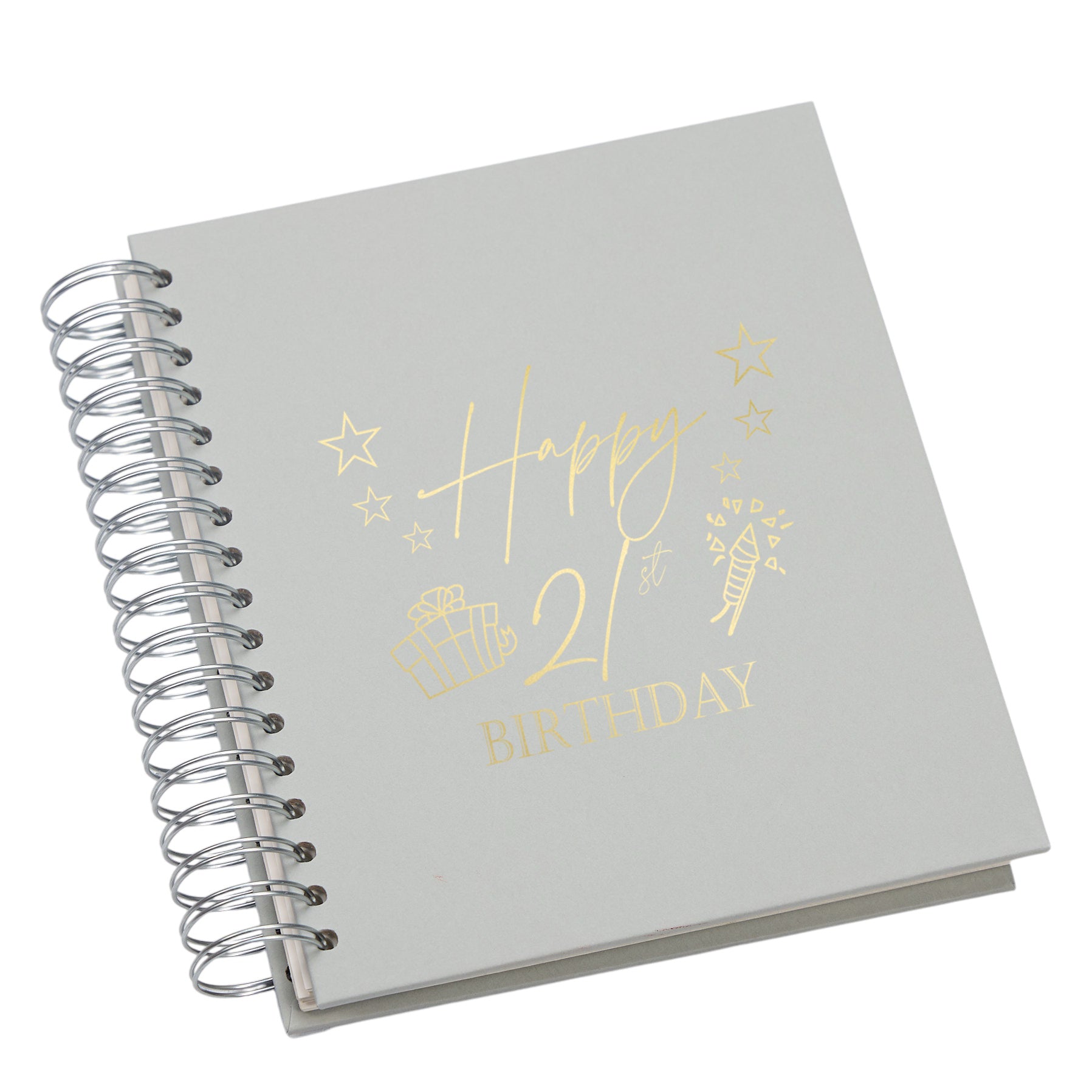 Wholesale Trade Pack of 5 Large 21st Birthday Photo Album Memory Keepsake Gift With Presents Multiple Colours Photo Album ukgiftstoreonline Grey 4x6 Inch Album
