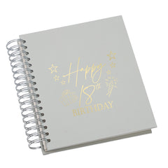 Wholesale Trade Pack of 5 Large 18th Birthday Photo Album Memory Keepsake Gift With Presents Multiple Colours Photo Album ukgiftstoreonline Grey 4x6 Inch Album