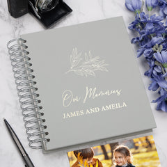 Personalised Our Memories Photo Album With Multiple Colours