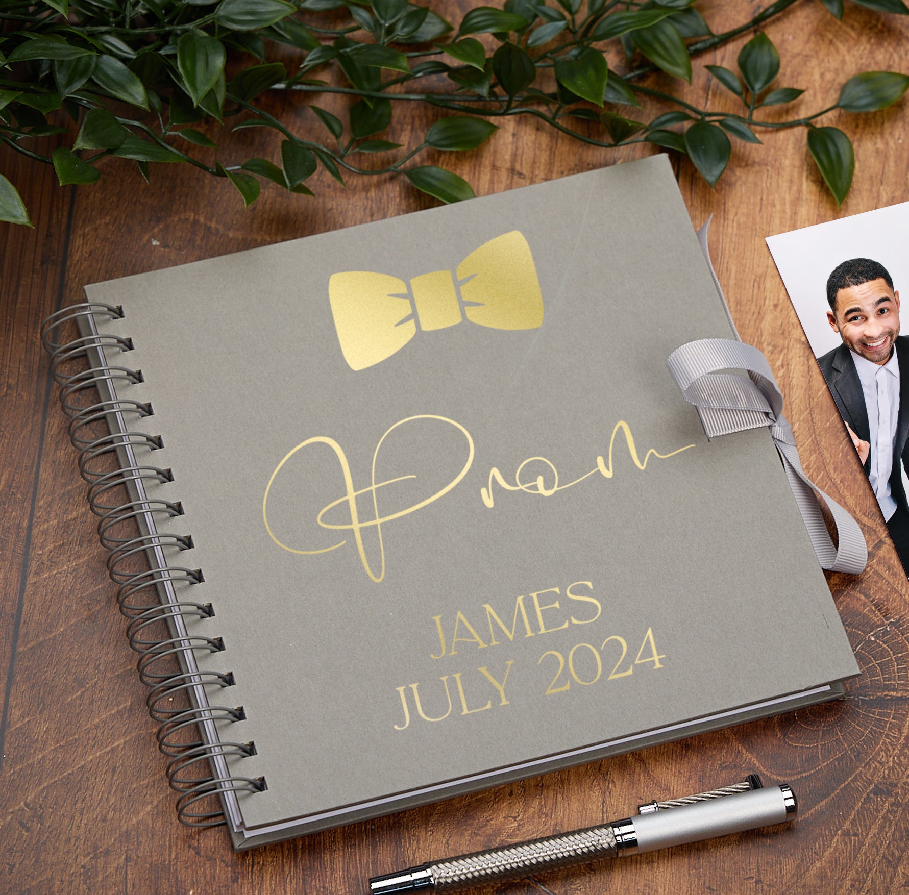 Personalised Boy's Prom Book, Custom Scrapbook Keepsake Photo Album Memory Book Photo Album ukgiftstoreonline