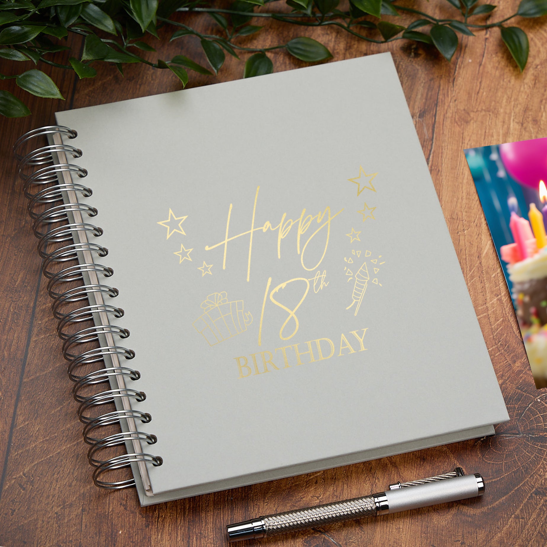 Large 18th Birthday Photo Album Memory Keepsake Gift With Presents Multiple Colours Photo Album ukgiftstoreonline Grey 4x6 Inch Album
