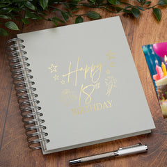 Large 18th Birthday Photo Album Memory Keepsake Gift With Presents Multiple Colours Photo Album ukgiftstoreonline Grey 4x6 Inch Album
