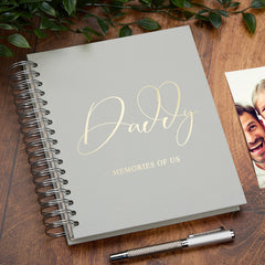 Personalised Large Daddy Photo Album With Sentiment Multiple Colours Photo Album ukgiftstoreonline Grey 4x6 Inch Album