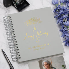 Persoanlised In Loving Memory Remembrance Photo Album With Various Colours