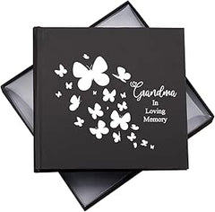 Grandma In Loving Memory Black Butterfly Photo Album For 50 x 6 by 4 Photos Pack of 5 Wholesale Trade