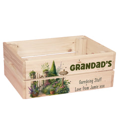 Personalised Gardening Storage Crate Gift Keen Gardener Fathers Day Mothers Day Birthday or Anniversary storage crate ukgiftstoreonline