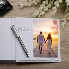 Personalised Elegant Honeymoon Memories Heart Photo Album Honeymoon Memory Keepsake Album