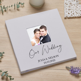 Personalised Self Adhesive Hardcover Large Linen Wedding Photo Album