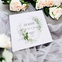 Personalised Wedding Photo album Gift With Botanical Design