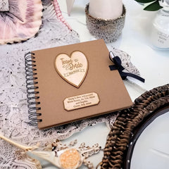 ukgiftstoreonline Personalised Team Bride Hen Party Scrapbook Photo Album With Wooden Engraving