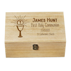 Personalised Communion Memory Keepsake Box With Holy Host ukgiftstoreonline
