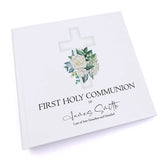 Personalised Communion 6x4" Slip in Photo Album Gift With Green Cross ukgiftstoreonline