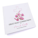 Personalised Communion 6x4" Slip in Photo Album Gift With Pink Cross ukgiftstoreonline