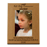 Personalised First Holy Communion Engraved Wooden Photo Picture Frame Portrait ukgiftstoreonline