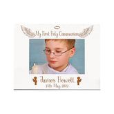 White Boys First Holy Communion Personalised Photo Frame Gift ukgiftstoreonline