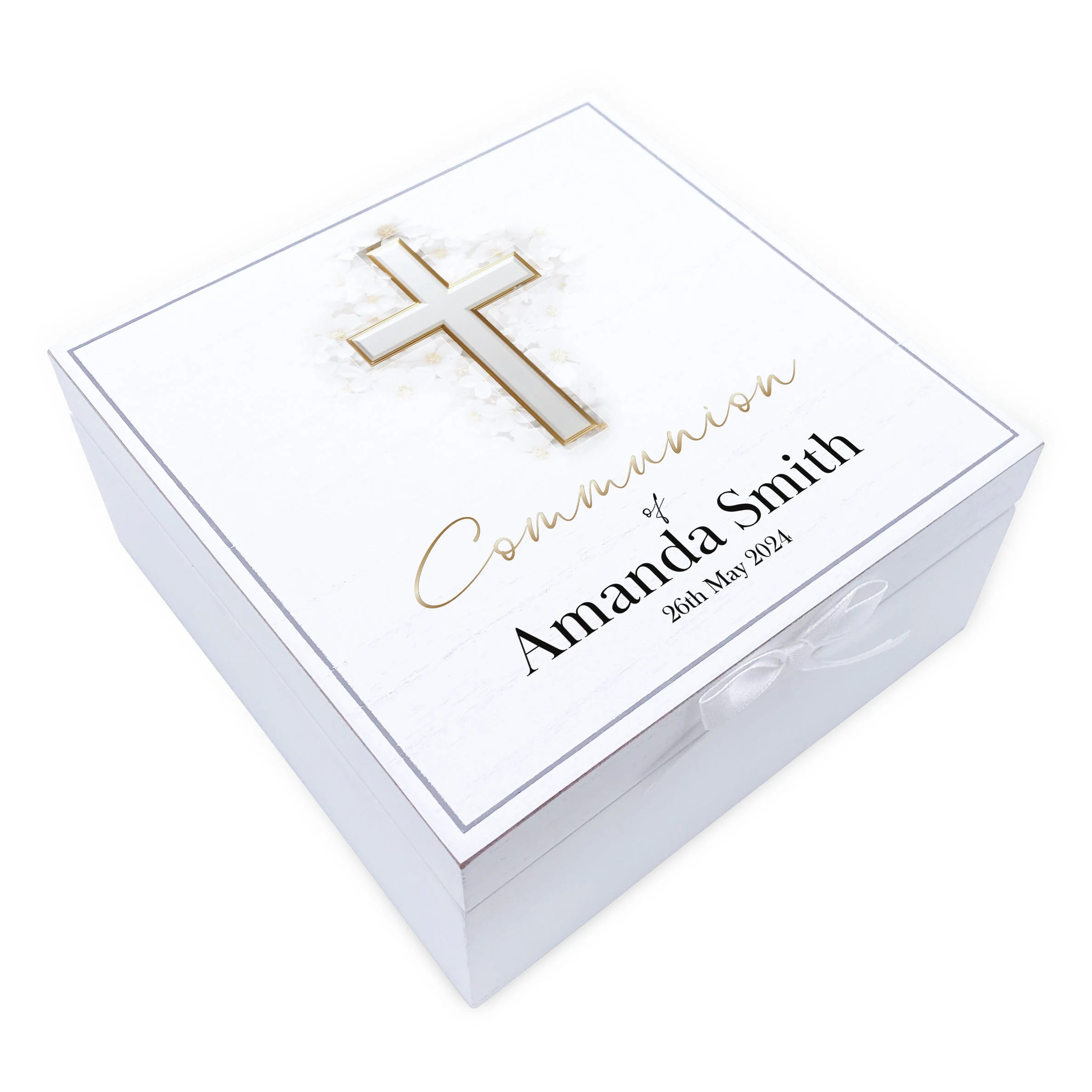 Personalised Communion Keepsake Box Gift With Vintage Finish ukgiftstoreonline