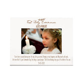 Personalised First Holy Communion White engraved Wooden Photo Frame Landscape ukgiftstoreonline