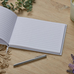 Personalised Communion Lined Guestbook 80 Pages With Green Cross ukgiftstoreonline