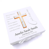 Personalised Communion Keepsake Memory Box Gift With Marble Cross ukgiftstoreonline