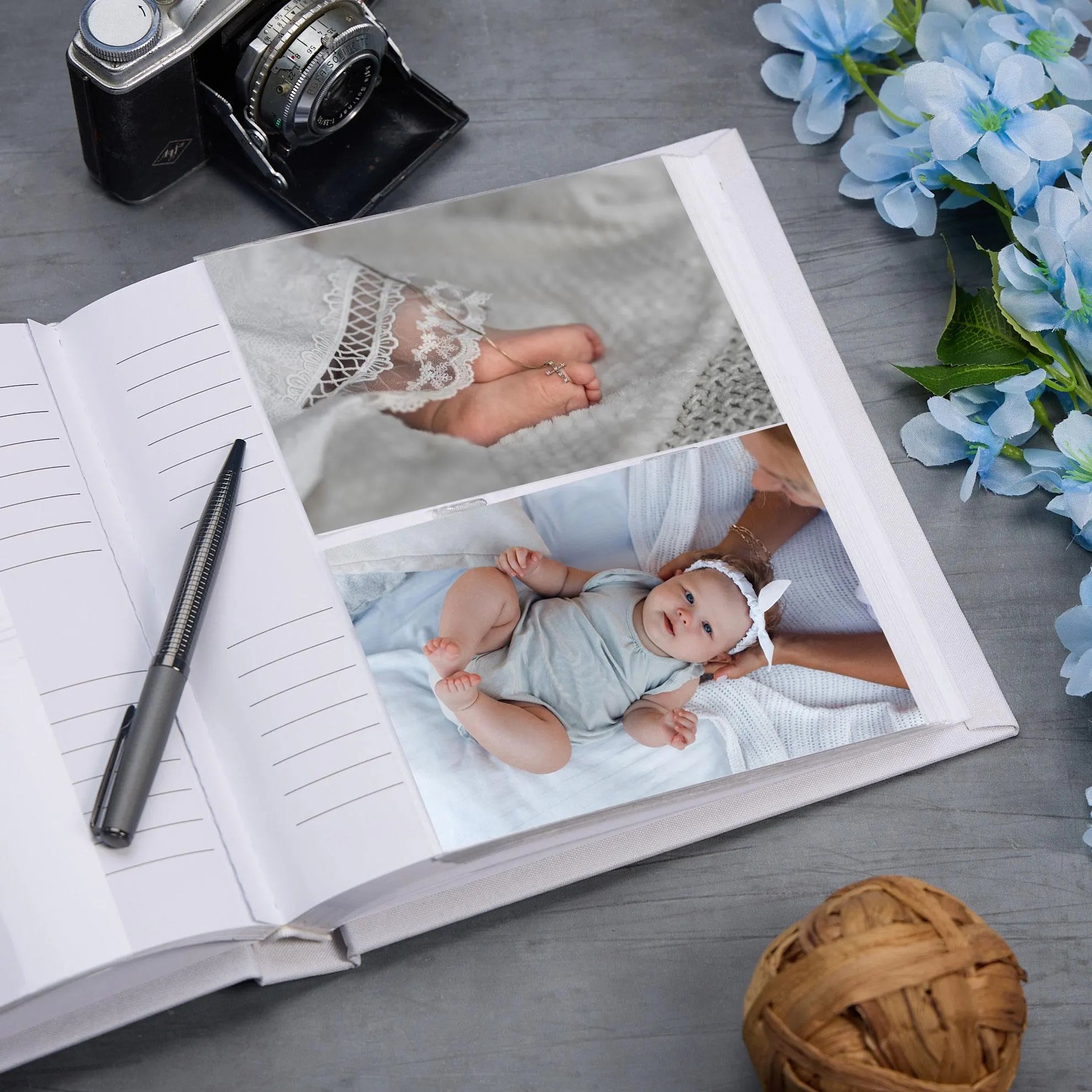 Large Personalised Book Bound My Christening-Baptism-First Holy Communion-Confirmation Memory Book Safari Animals Design Photo Album ukgiftstoreonline
