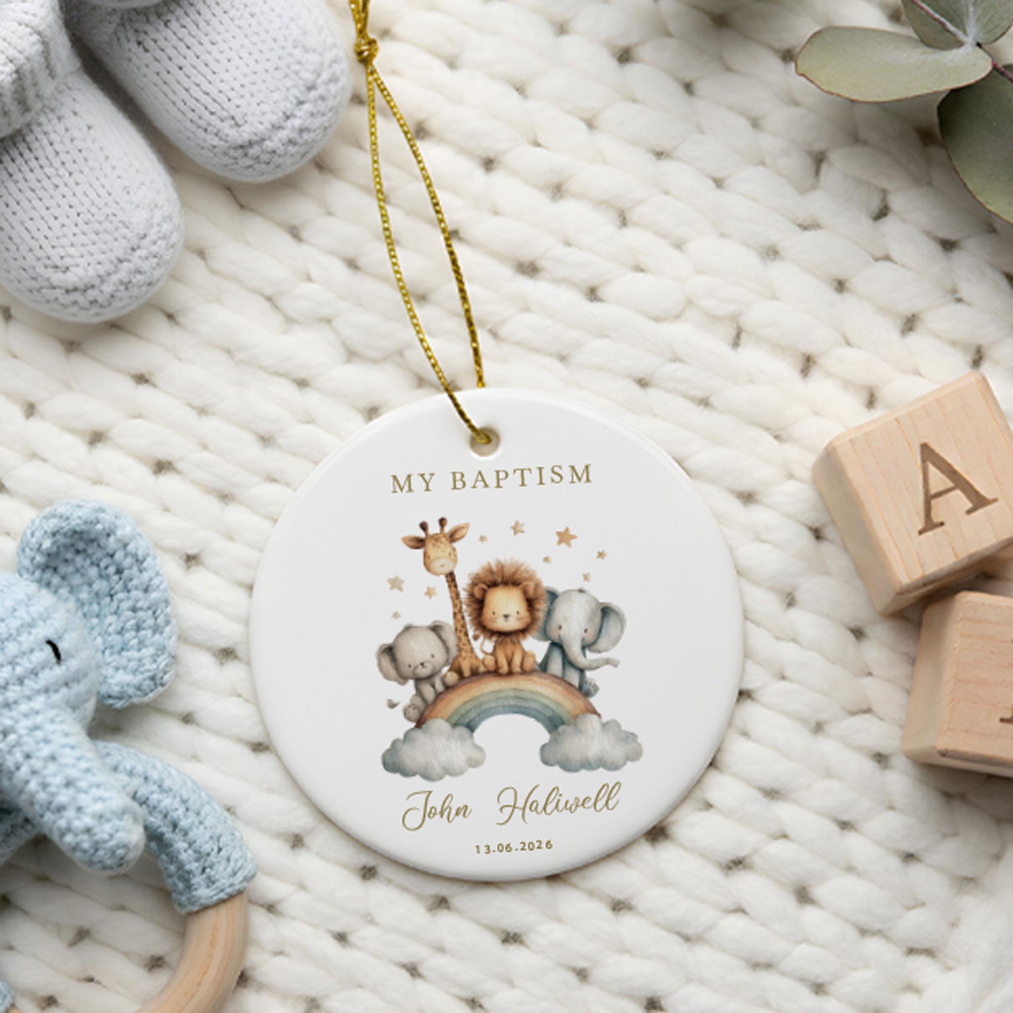 Personalised Christening-Baptism-First Holy Communion-Confirmation Bauble Ornament Keepsake Gift ukgiftstoreonline