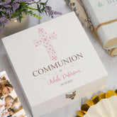 Personalised First Holy Communion ornate cross Keepsake Wooden Box Gift ukgiftstoreonline