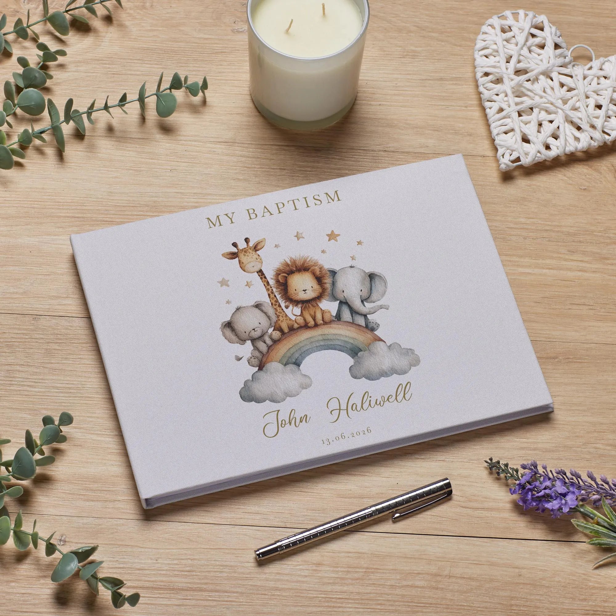 Personalised Large Christening-Baptism-Confirmation-First Holy Communion Memory Book A4 Guest Message Book ukgiftstoreonline