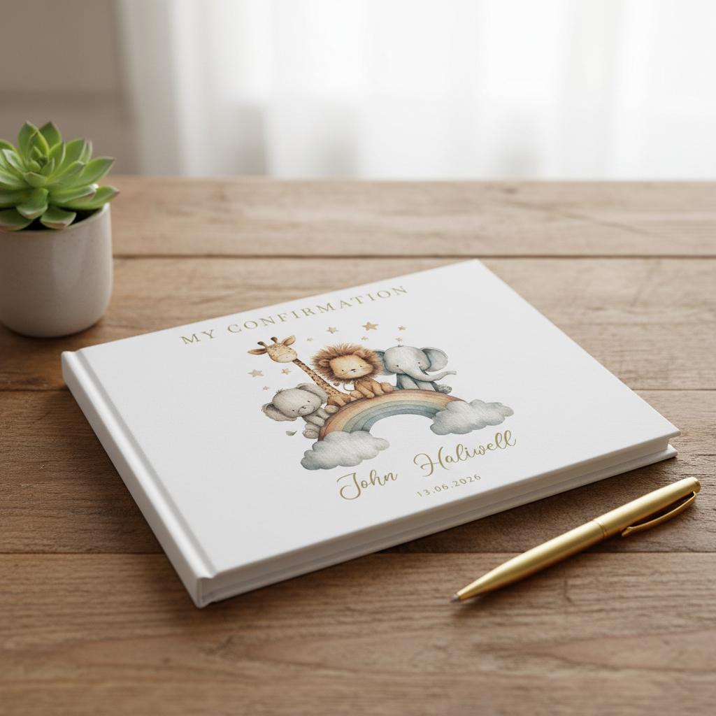 Personalised Christening-Baptism-Confirmation-First Holy Communion Guest Book ukgiftstoreonline