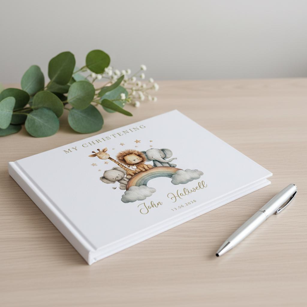 Personalised Christening-Baptism-Confirmation-First Holy Communion Guest Book ukgiftstoreonline